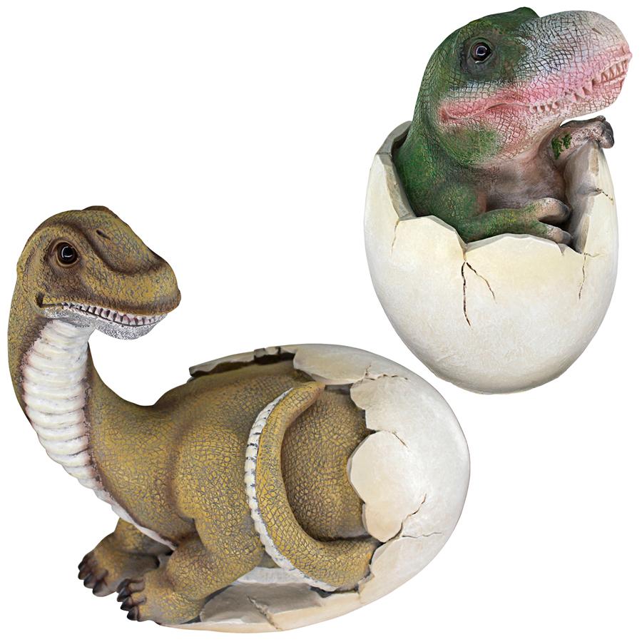 Baby Dinosaur Egg Hatchling Statues