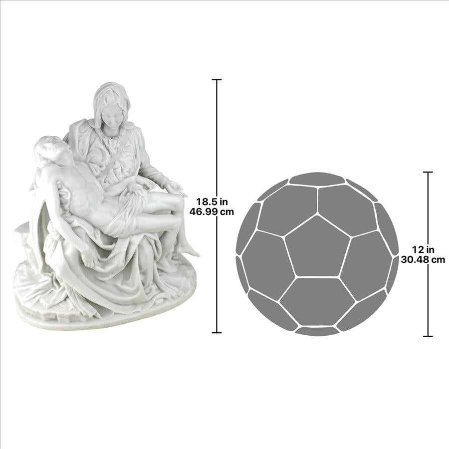 Pieta Bonded Marble Statue: Grande