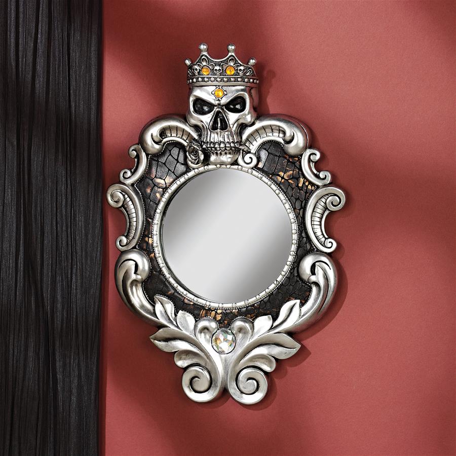 The Fairest One of All Skull Sculptural Wall Mirror