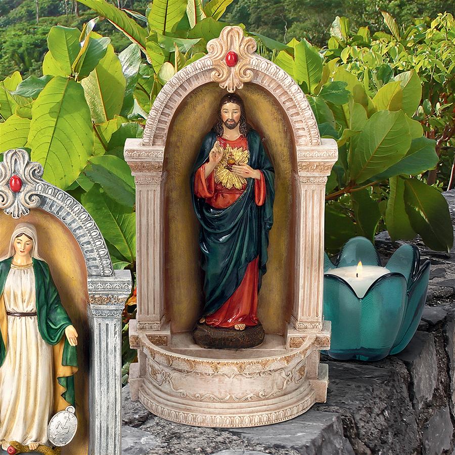 Sacred Heart of Jesus Italian-Style Font Statue