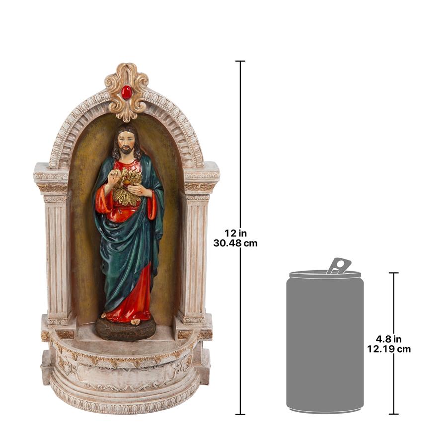 Sacred Heart of Jesus Italian-Style Font Statue