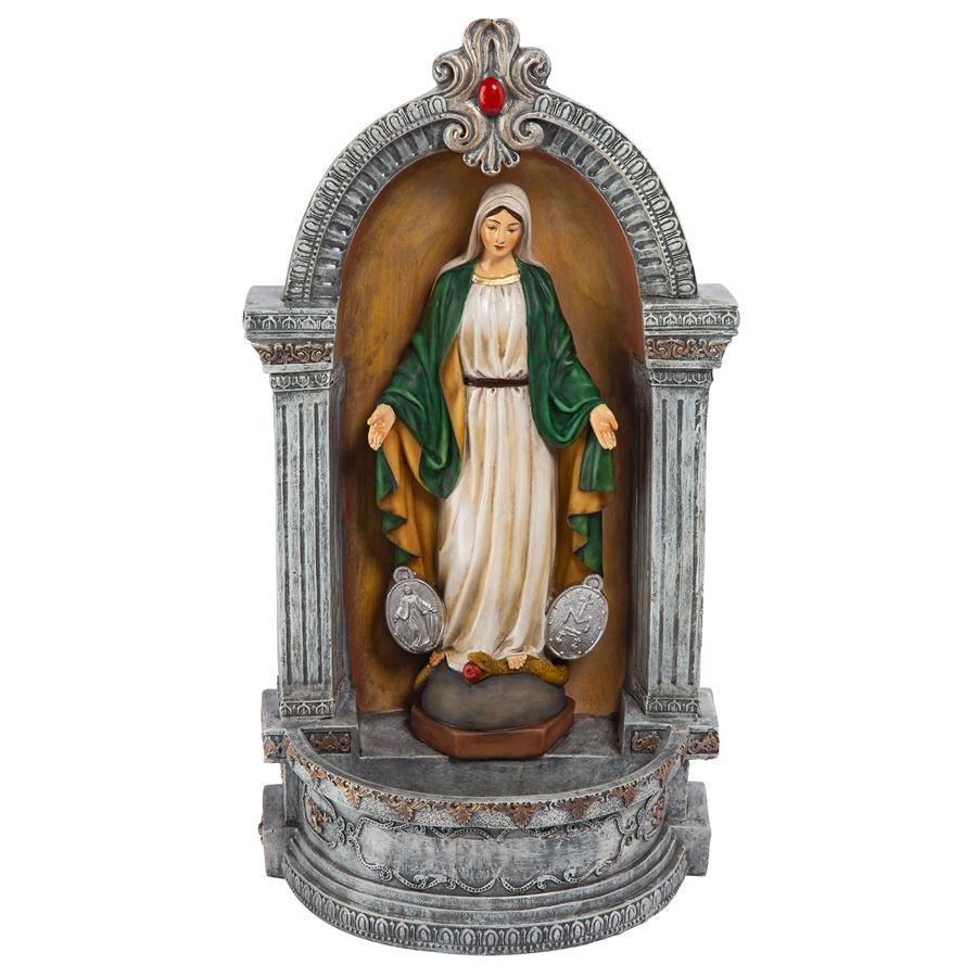 Virgin Mary of the Miraculous Medal Italian-Style Font Statue