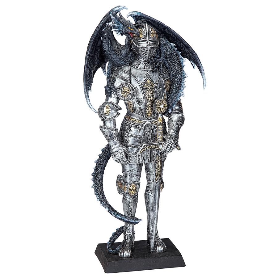 Sir Lancelot and the Gothic Dragon Statue