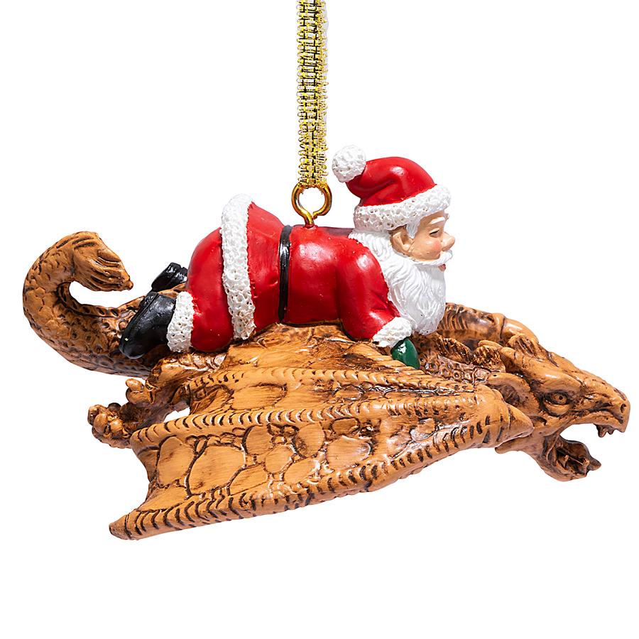 Santa and the Snowdragon 2020 Holiday Gothic Ornament: Each