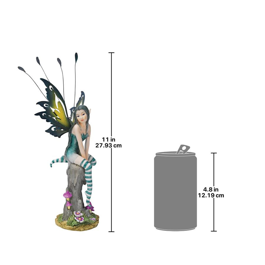 Lochloy House Fairy Statue: Striped Stockings