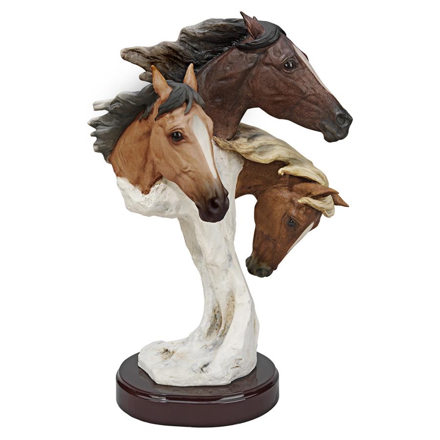 Racing the Wind Wild Horse Statue