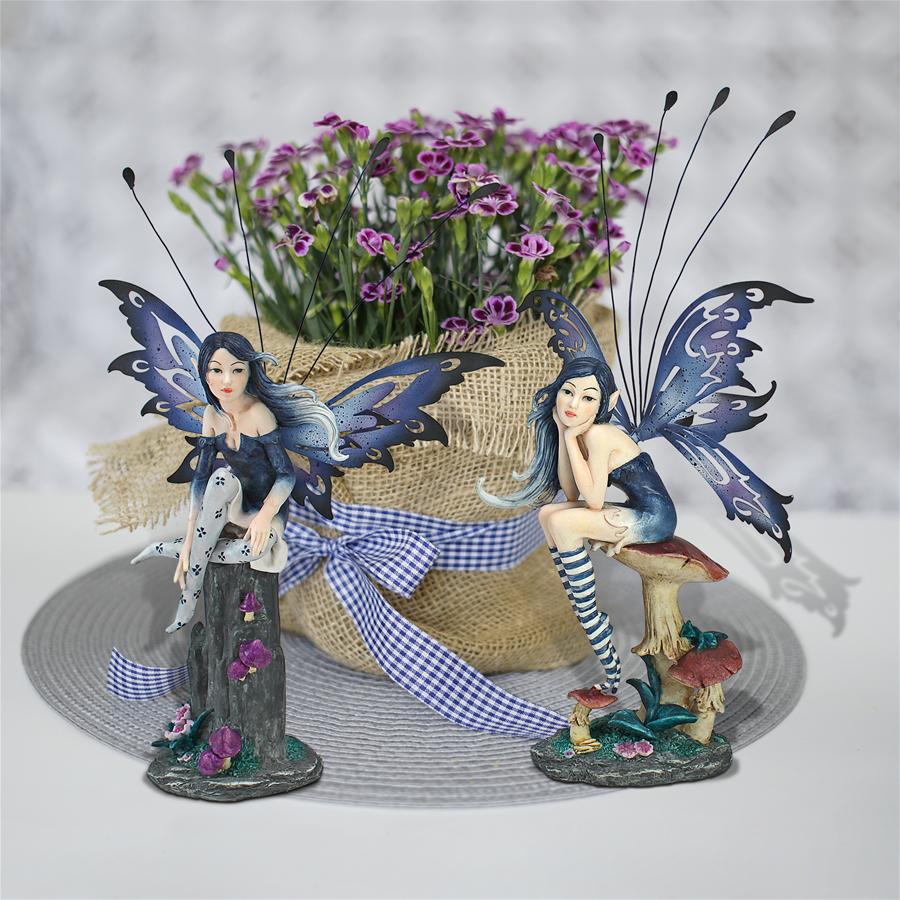 The Pepperwand Fairy Statues: Set of Azure and Sapphire