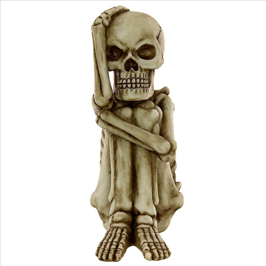 Mr. Bone Jangles Skeleton Sitter Statues: Set of Two