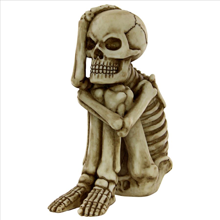 Mr. Bone Jangles Skeleton Sitter Statues: Set of Two