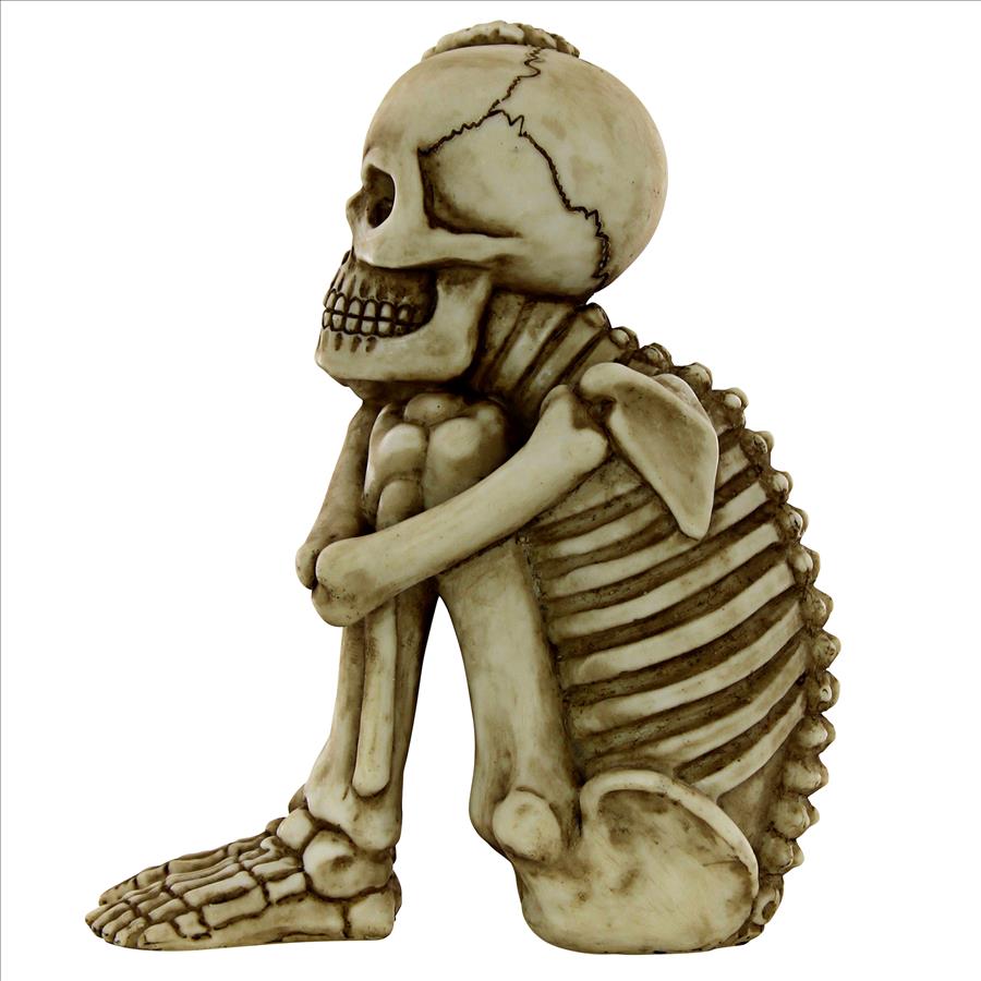 Mr. Bone Jangles Skeleton Sitter Statues: Set of Two