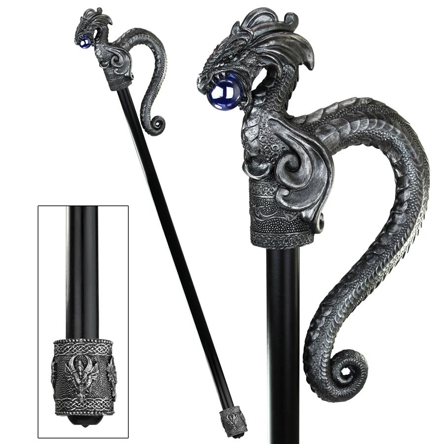 The Dragonsthorne Collection: Rampant Rogue Dragon Walking Stick