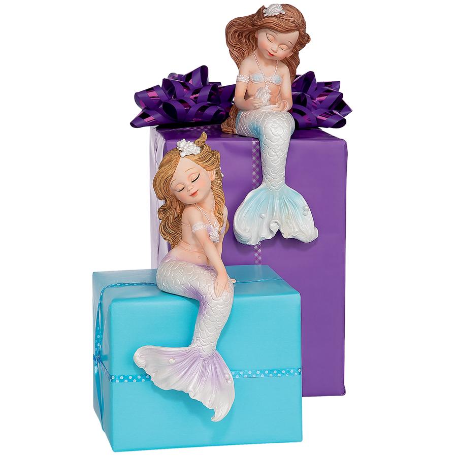 Sirens of the Sea Sitting Mermaid Twin Statues