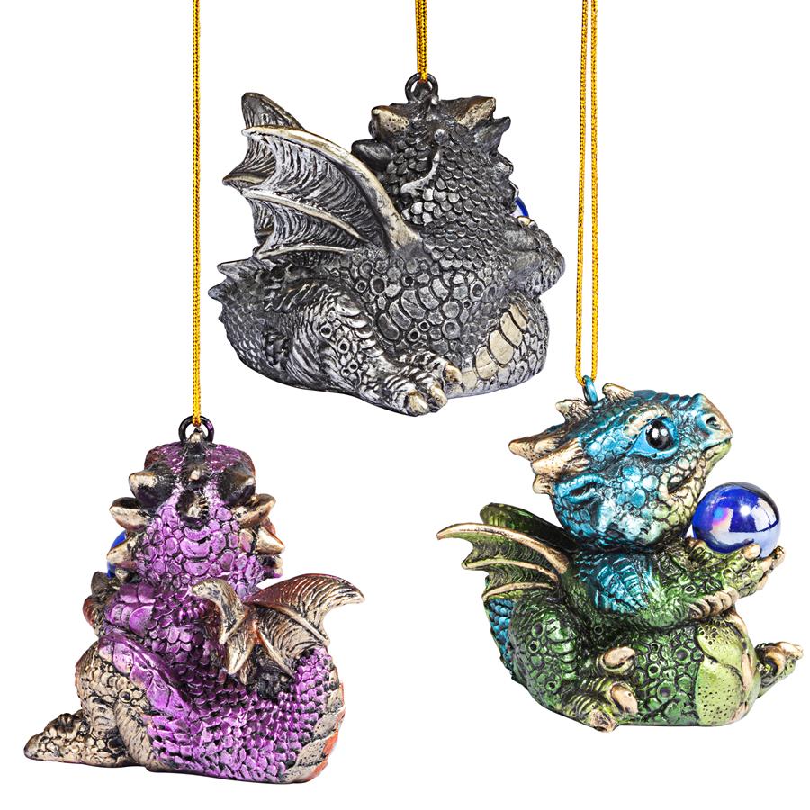 Three Dragon Virtues Gothic Holiday Ornament Set