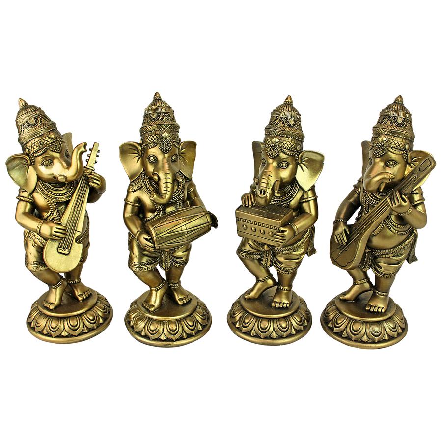 Lord Ganesha Musical Elephant God Hundu Statue Collection