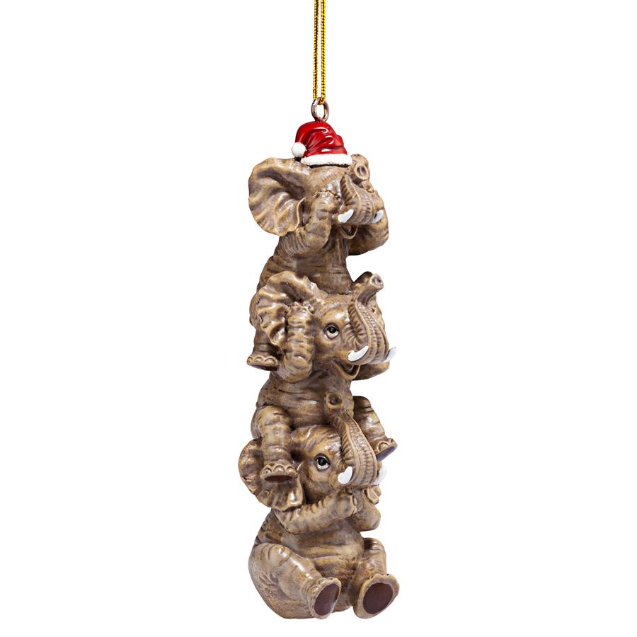 See, Speak, Hear No Evil Elephant Holiday Ornament: Each