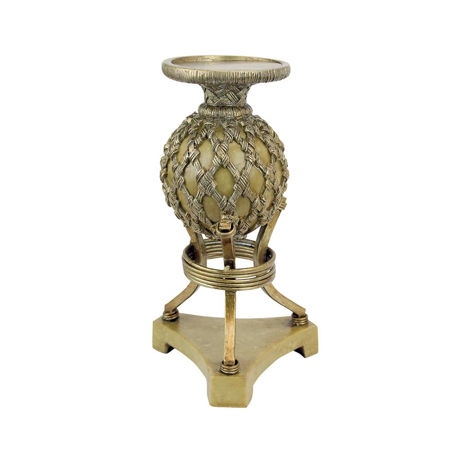 Woven Orb 9" Candlestick: Small