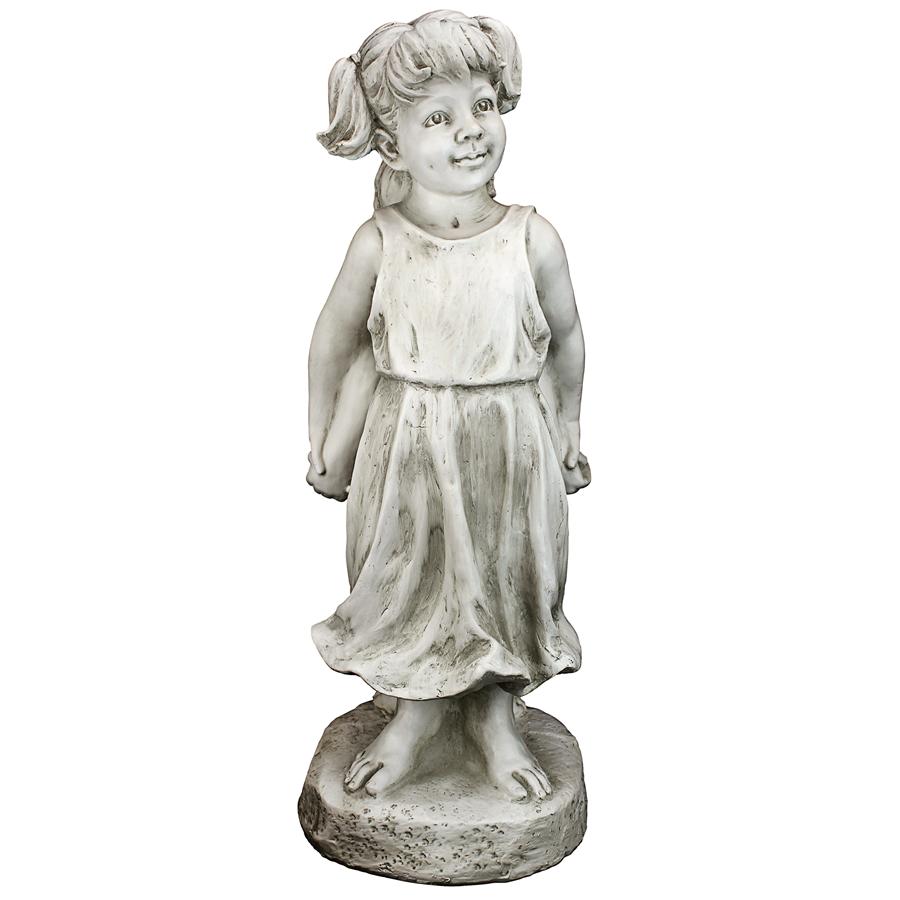 Back to Back Brother and Sister Garden Children Statue