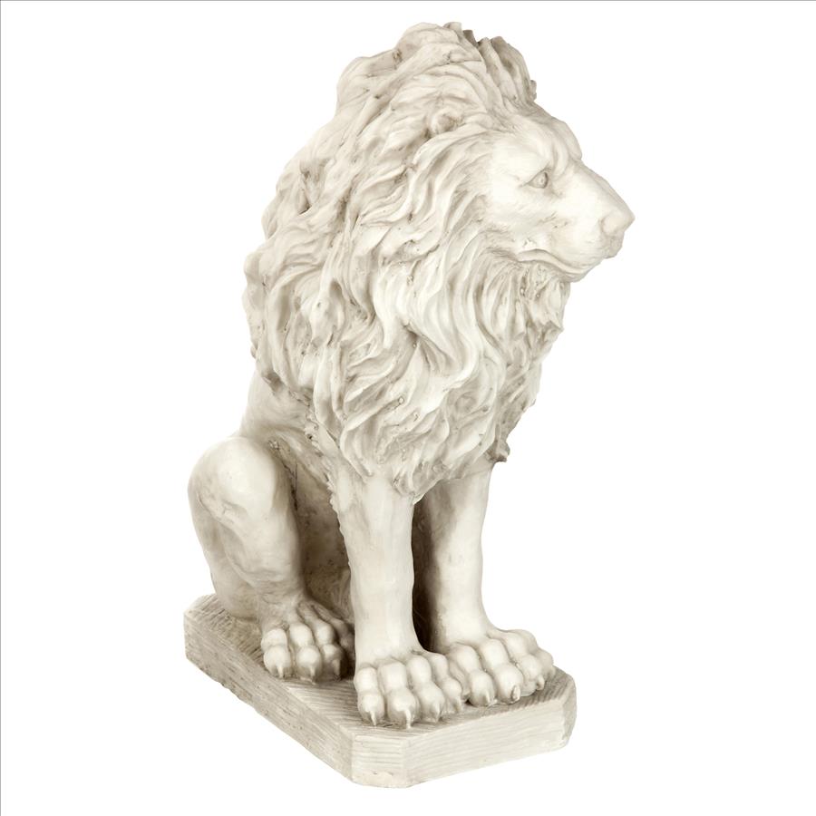 Mansfield Manor Lion Sentinel Statue: Looking Left