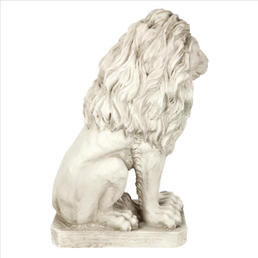 Mansfield Manor Lion Sentinel Statue: Looking Left