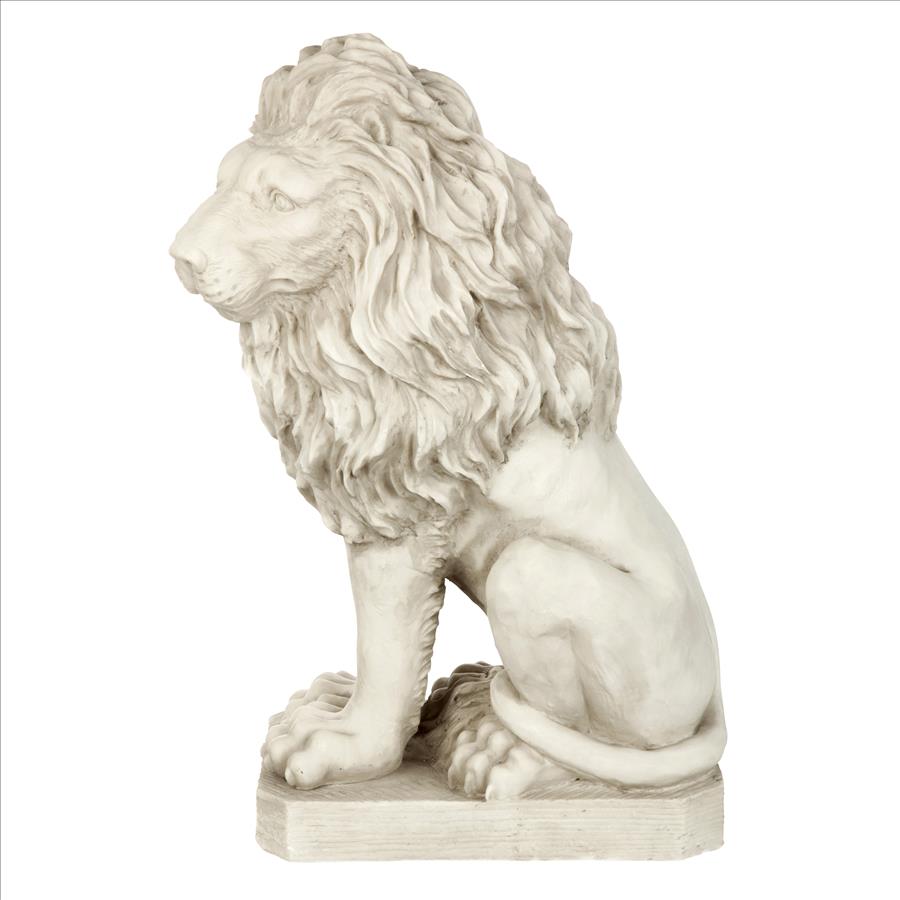 Mansfield Manor Lion Sentinel Statue: Looking Left