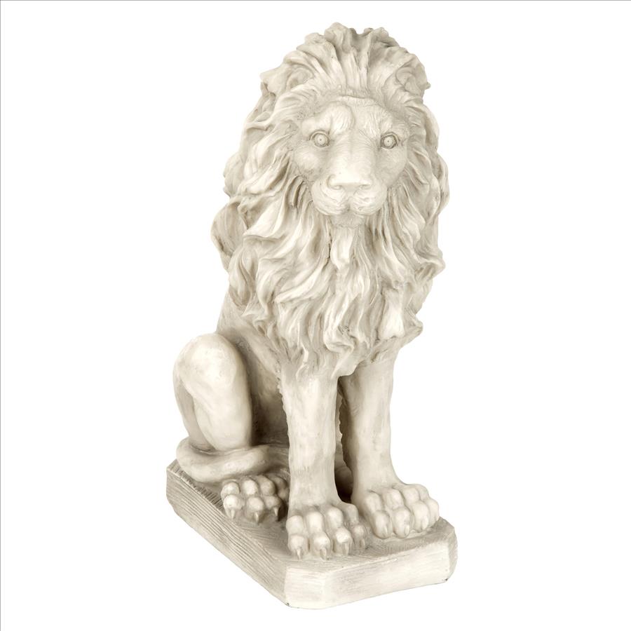 Mansfield Manor Lion Sentinel Statue: Looking Right