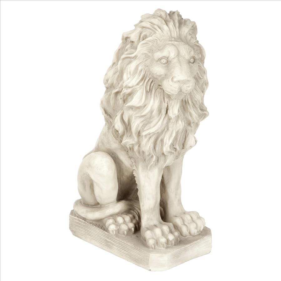 Mansfield Manor Lion Sentinel Statue: Looking Right