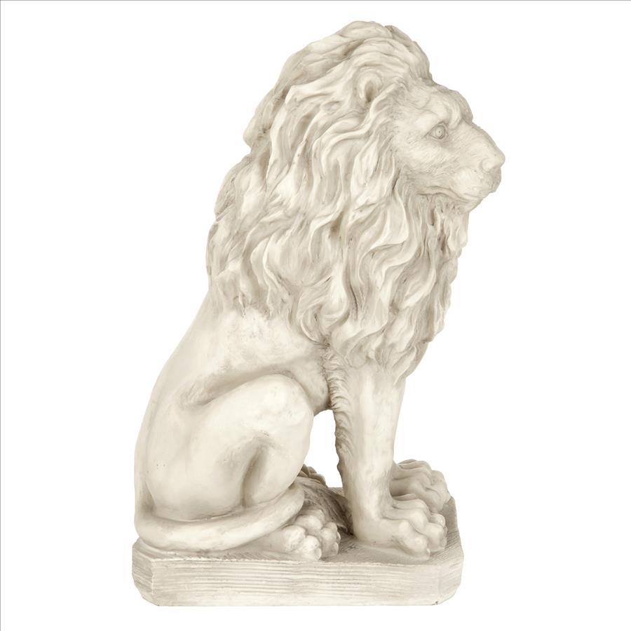 Mansfield Manor Lion Sentinel Statue: Looking Right