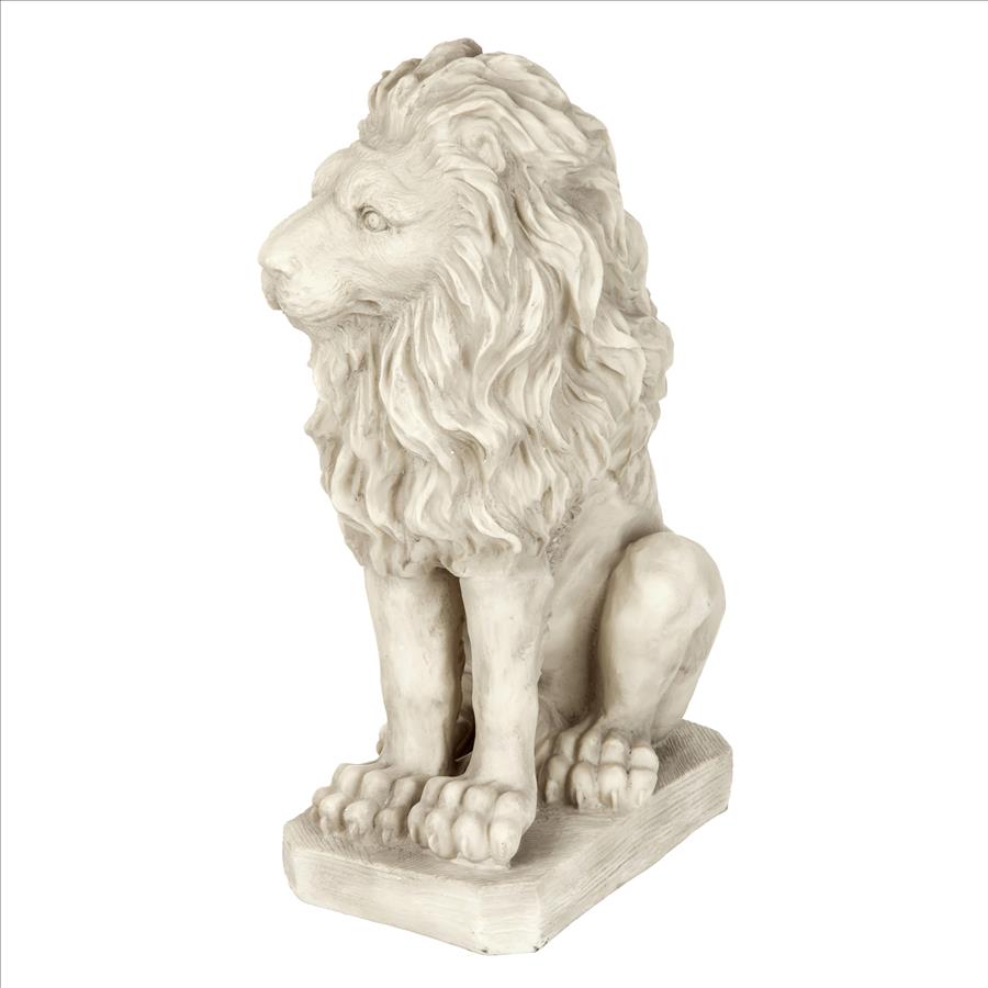 Mansfield Manor Lion Sentinel Statue: Looking Right