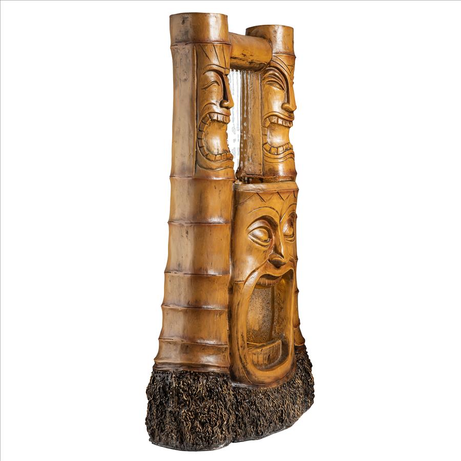 Tiki Gods of Hawaiian Islands LED Garden Fountain