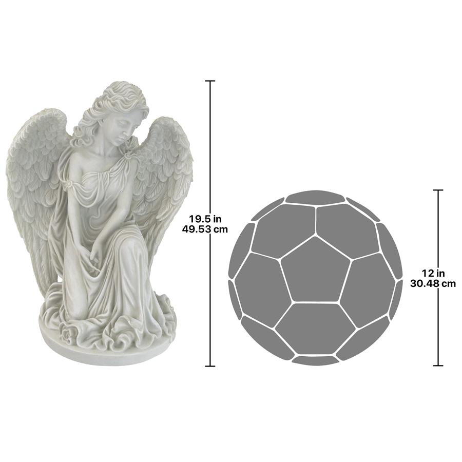 Quiet Countenance Praying Angel Garden Statue