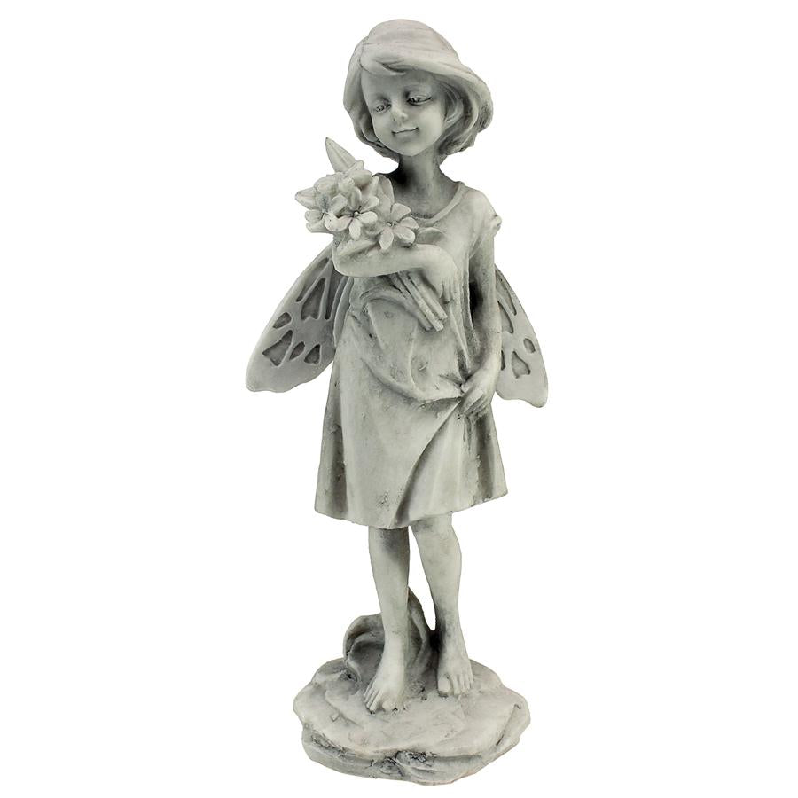 Rose Garden Fairy with Flowers Statue