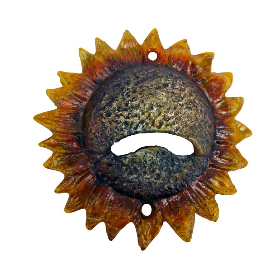 Sunny Sunflower Cast Iron Bottle Opener