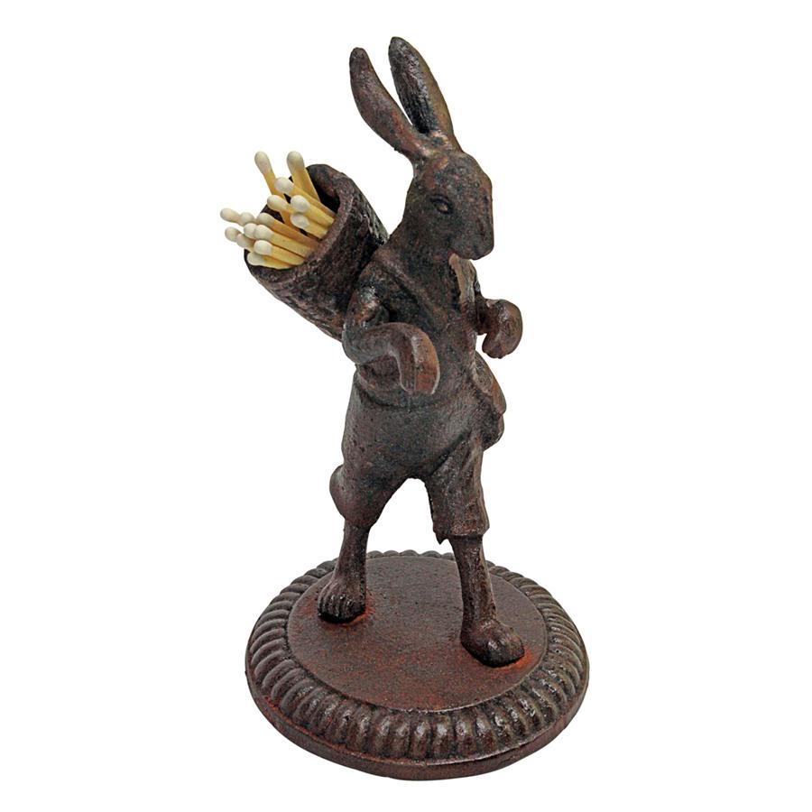 The Wandering Rabbit Cast Iron Matchstick Sculpture