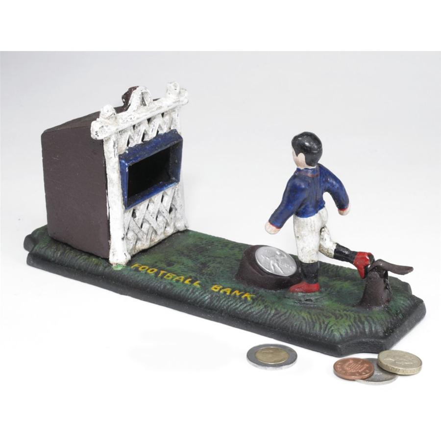 Old-Fashioned Footballer Authentic Foundry Iron Mechanical Bank