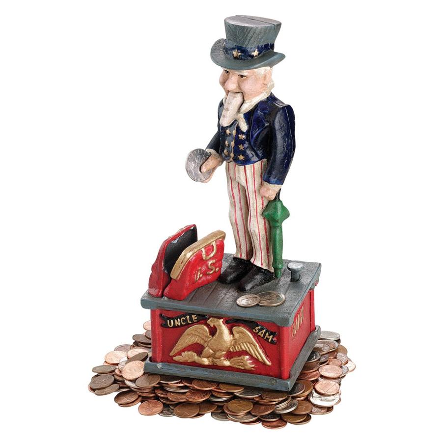 Uncle Sam Cast Iron Mechanical Bank