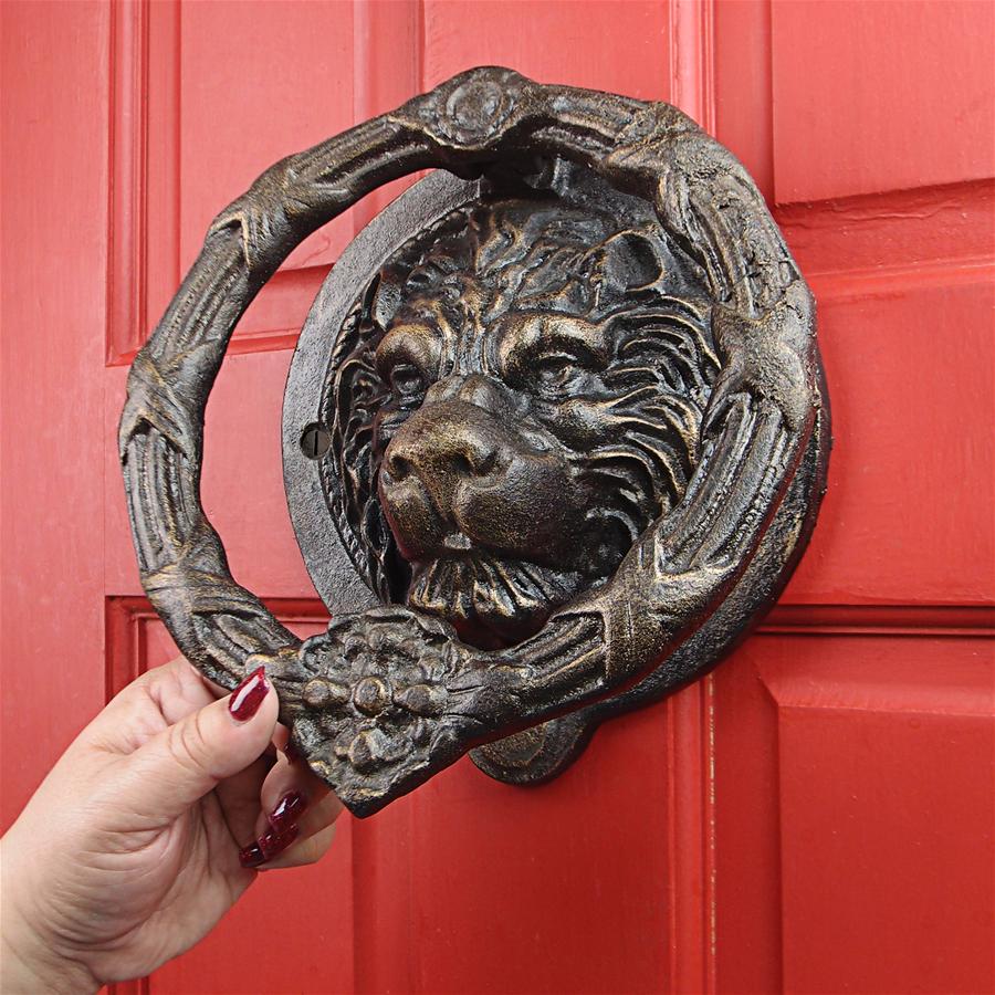 Pride of the Lions Foundry Cast Iron Lion Door Knocker