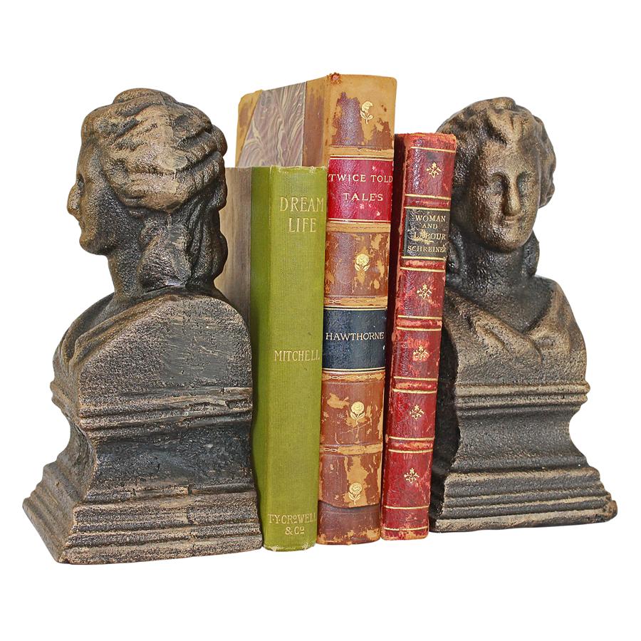 Beatrice the Guide of The Divine Comedy Cast Iron Bookend Pair