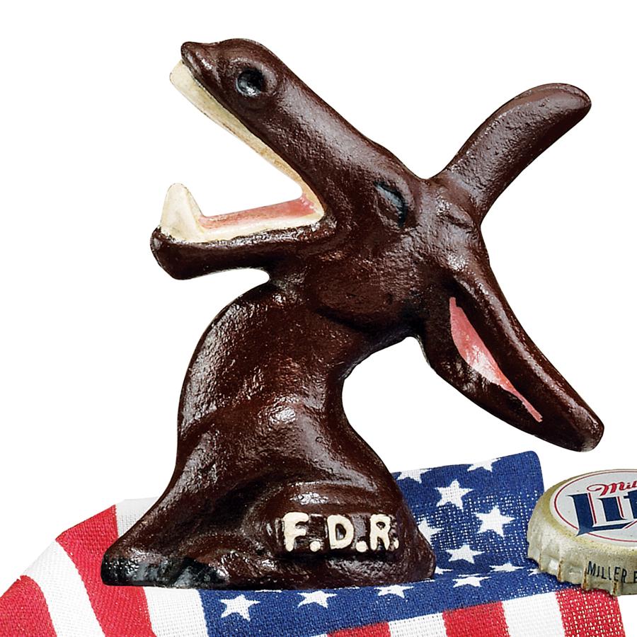 FDR Democratic Party Donkey Cast Iron Bottle Opener