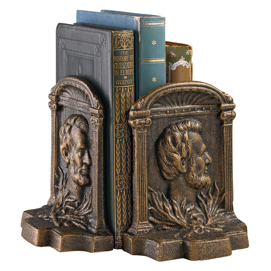 Abraham Lincoln (1809-1865) Cast Iron Sculptural Bookends