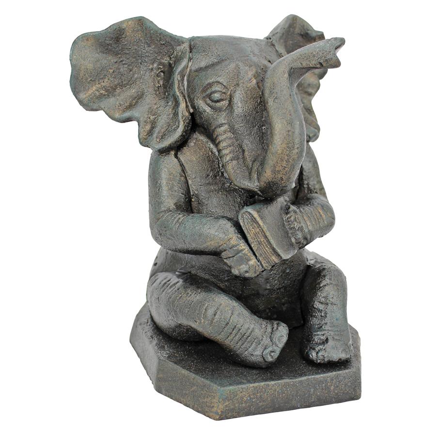Educated Elephant Cast Iron Bookend: Single