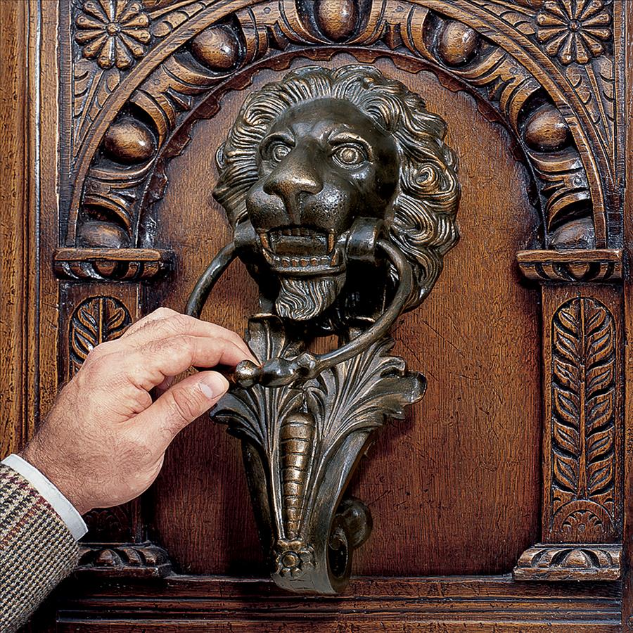 Grande Florentine Lion Authentic Foundry Iron Door Knocker