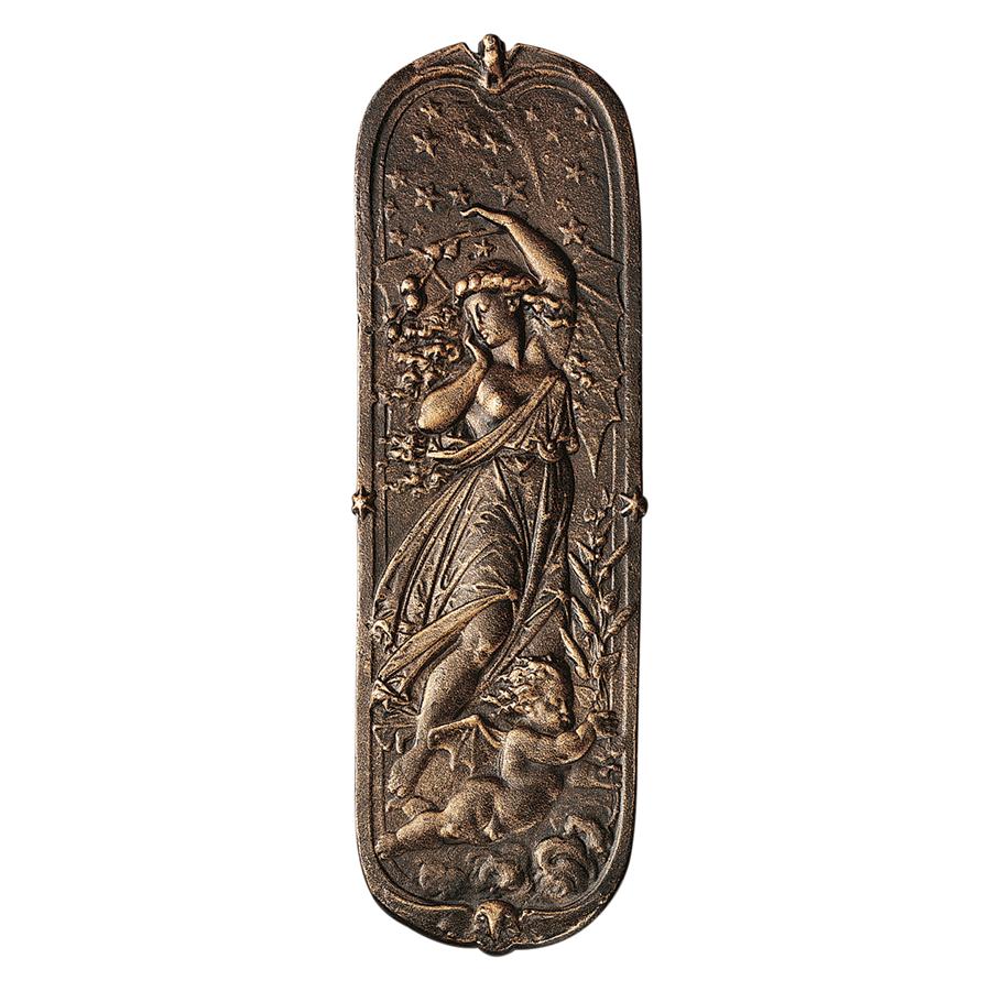 Goddess of Night Victorian Replica Iron Door Plaque