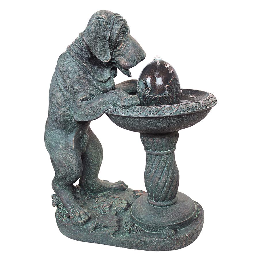 Dog's Refreshing Drink Sculptural Fountain