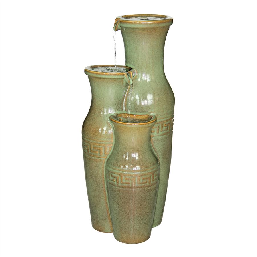 Ceramic Grecian Jars Garden Fountain