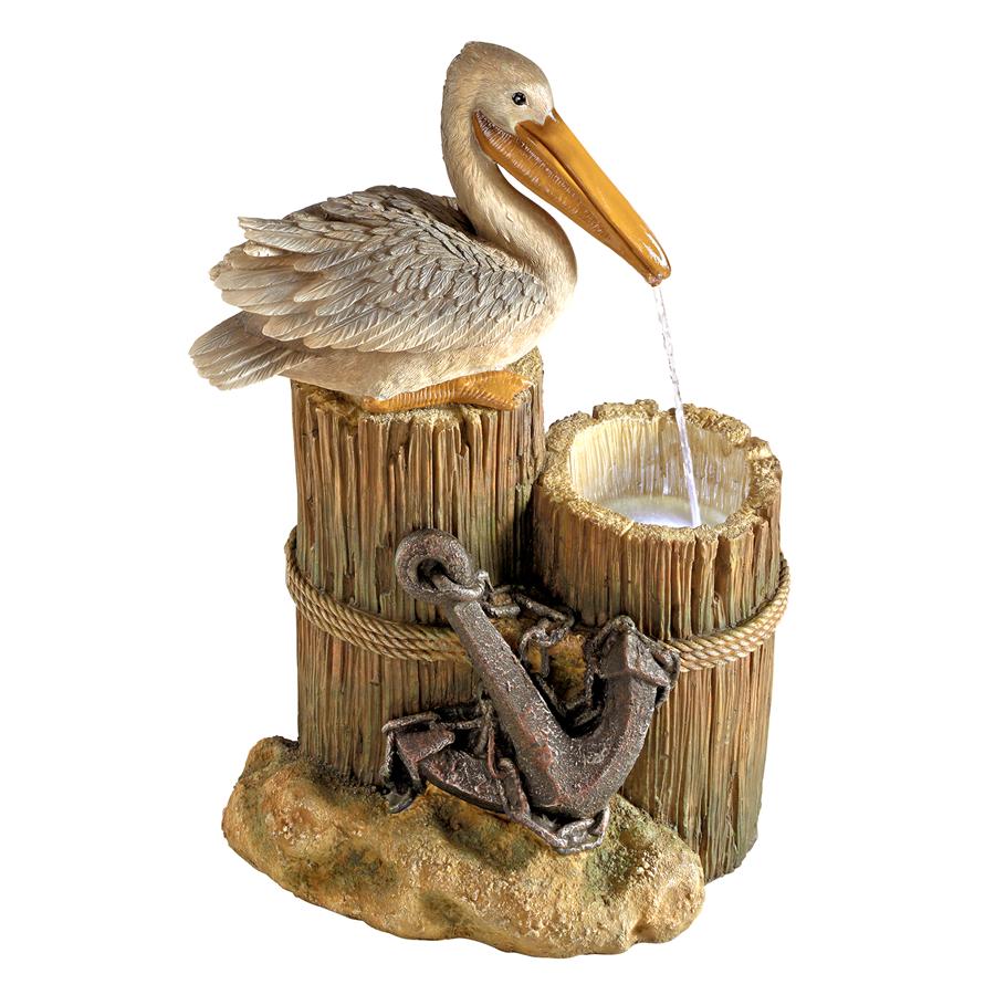 Pelican's Seashore Roost Sculptural Fountain