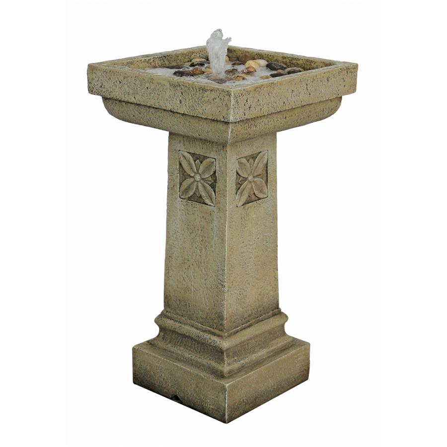 White Chapel Manor Pedestal Garden Fountain