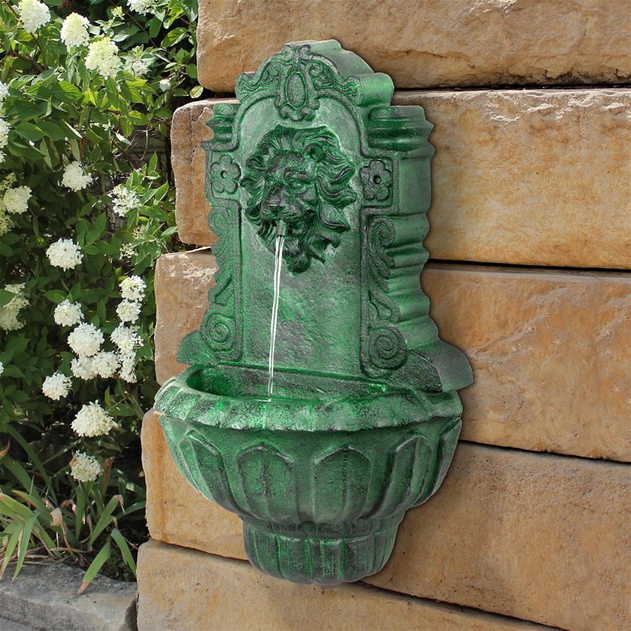 Casa Del Lago Lion Head Wall Niche Sculptural Fountain