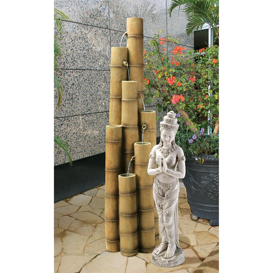 Cascading Bamboo Sculptural Fountain