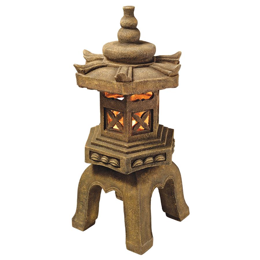 Sacred Pagoda Lantern Illuminated Statue: Each