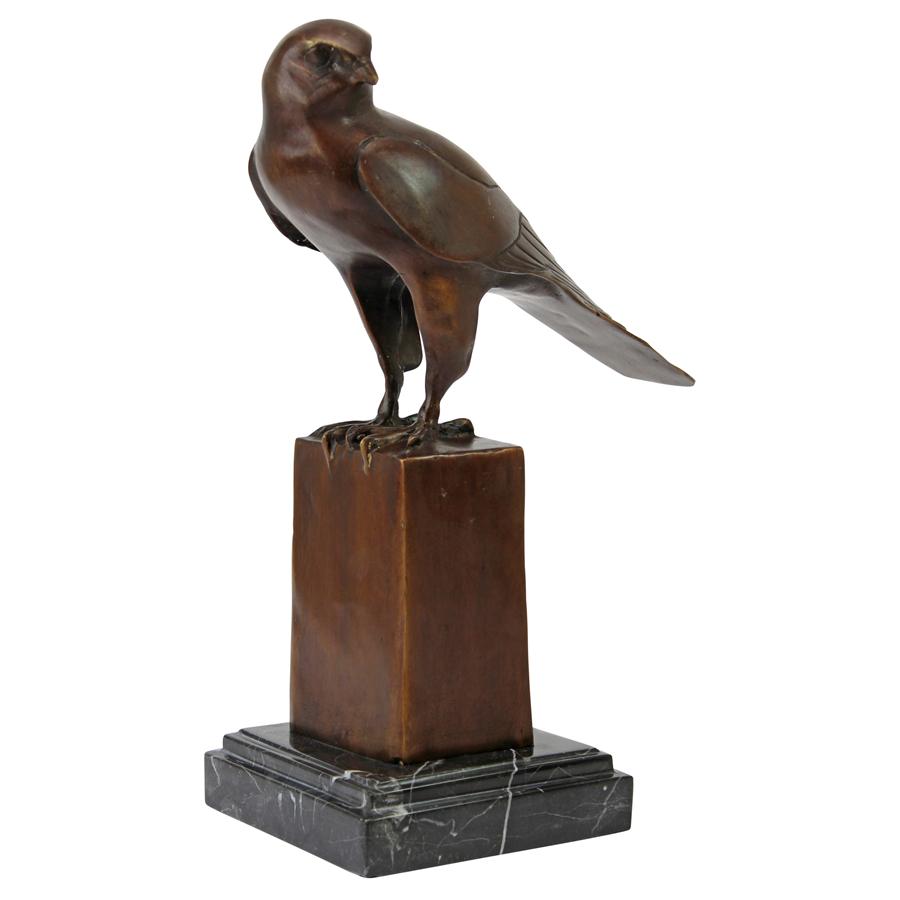 Noble Falcon Quality Lost Wax Bronze Statue